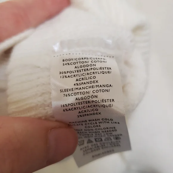 LOFT Cream Brown Southwestern Ribbed Pull Over 1/2 Zip Sweater - Picture 5 of 5